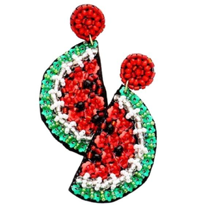 Luxury trendy <b>seed</b> beads hand embroidery lemon <b>seed</b> beaded earrings <b>super</b> fun and cute lemon <b>seed</b> beaded by glowin fashion - Product Image 3