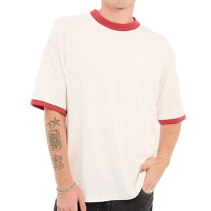 Camisetas Personalizadas OEM de Estilo Urbano, Holgadas, con Hombros Caídos, para Hombre, Mezcla de Tejidos, Holgadas, Transpirables - Product Image 1