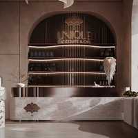 Étagère de présentation LED, mobilier d'hôtel, comptoir à monnaie, table basse de luxe, bar à vin doré, étagère pour magasin de détail C03