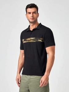 T-shirts de golf décontractés pour hommes sur mesure tissu tricoté léger et respirant solide teint uni grande taille pour polos - Product Image 4