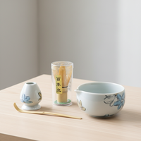 Ensemble de matcha de luxe en céramique de style Japandi, résistant à la chaleur, collection de cérémonie du thé haut de gamme 3460876Set