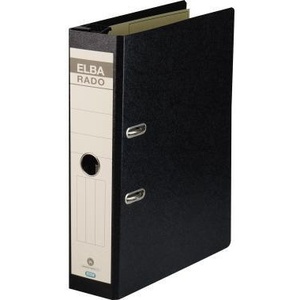 ELBA Hanging File <b>Folder</b> 75mm DIN <b>A4</b> Black Hardboard - Product Image 1