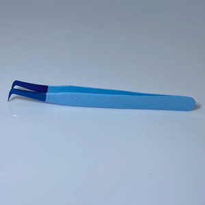 Pince à cils avec logo personnalisé en gros avec pointe en fibre d'acier inoxydable pince à épiler d'extension de marque privée - Product Image 2