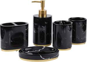 Handmade resin <b>bathroom</b> <b>set</b> for home décor Modern resin <b>bathroom</b> accessories <b>set</b> Resin <b>bathroom</b> <b>set</b> with <b>soap</b> <b>dispenser</b> - Product Image 4