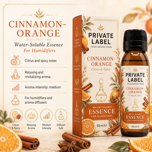 Esencia de Fragancia Soluble en Agua de Canela y Naranja de Marca Privada 50ml OEM |   Humidificador y Difusor de Aromas |   España UE - Product Image 2