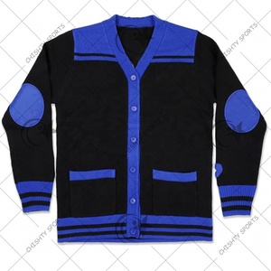 Vente en gros Cardigan de style universitaire en tricot personnalisé Pull pour femmes vêtements patch lettre en chenille - Product Image 1