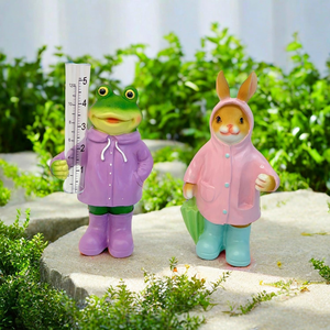 बगीचे की सजावट सटीक वर्षा मेंढक रेसिन लाडेन यार्ड/आउटडोर/पैटियो बारिश गेज - Product Image 2