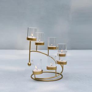 Unique Design Brass <b>Tealight</b> <b>Candle</b> Holder with Multiple Holders for Festive Celebrations for Export Price - Product Image 1