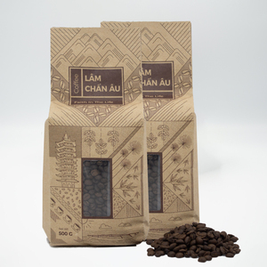 Bolsa 500g Arábica granos de café tostados venta al por mayor OEM/ODM servicio uso con agua hirviendo fácil de usar embalaje en caja Vietnam - Product Image 6
