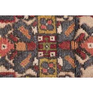 Turkish Vintage Rug, 1.6x3.4 ft Small Rug, <b>Red</b> Gray Moroccan <b>Wool</b> Rug - Product Image 4