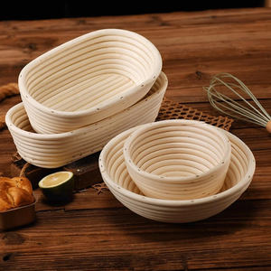 ตะกร้า Banneton ทำด้วยมือ,ตะกร้าแป้งเปรี้ยวทำด้วยมือปรับขนาดและรูปทรงได้ - Product Image 1