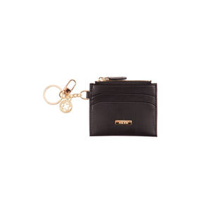 Tarjetero de Cuero Negro con Cadena para Colgar - Product Image 1