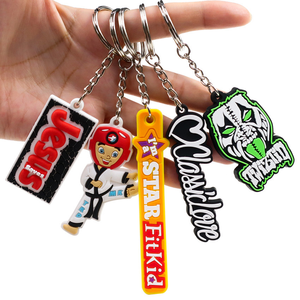 Custom Price Soft Silicone LED Keychain Holder Fashionable PVC Key Rings for Abiner for Motorcycle Promotional Rubber Keychains