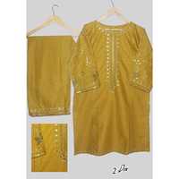 Salwar Kameez décontracté pakistanais en Georgette pour femme, sans plis, en tissu de coton léger