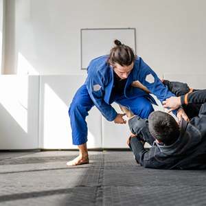 BalanceFrom High-Density Anti-Static 144 Sq Ft Gray Exercise Mat <b>Tiles</b> Customizable for Gym Use <b>Interlocking</b> EVA Foam Fitness - Product Image 4