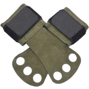 Empuñaduras de gimnasio de levantamiento de pesas de cuero ajustable Material transpirable de tamaño personalizado sin dedos - Product Image 4