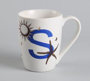 Tasse à thé en céramique imprimée minimaliste bohème chic avec poignée Utilisation quotidienne Décoration de cuisine Prix d'usine par Faizacraft - Product Image 3