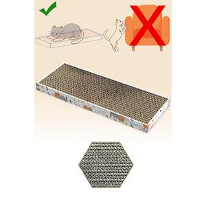 Nuevo producto, poste rascador de gato de cartón liso Natural, poste rascador de gato, cartón de 47x17 cm - Product Image 3