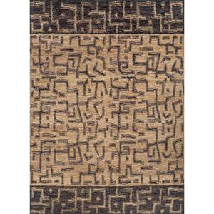 Alfombra Afgana Azul Manifest Tejida a Mano con Patrón Geométrico y Abstracto, Forma Rectangular para Sala de Estar - RE-1502 - Product Image 1