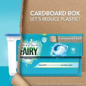 Cápsulas de Detergente para Ropa Fairy Non-Bio - Fórmula para Piel Sensible - 12 Unidades en Caja de Cartón con Reducción de Plástico - Product Image 3