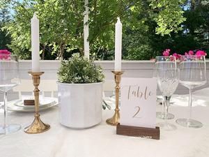 Tarjetero rectangular de madera natural hecho a mano de estilo moderno con acabado pulido, organizador de tarjetas de felicitación y negocios de mesa - Product Image 6