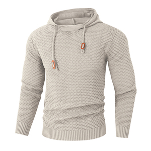 Sudadera con capucha 100% algodón con cremallera, transpirable, de ajuste holgado, para invierno, con bordado 3D, teñido anudado, lavado a la piedra, estampado digital frontal de patrón sólido - Product Image 5