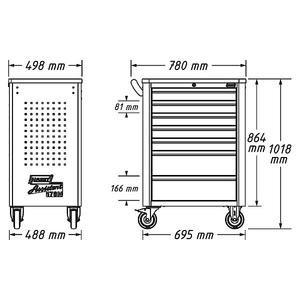 Carro de Herramientas Hazet con 7 Cajones, Gabinetes para Herramientas Vacíos - Product Image 2