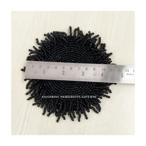 Juego de posavasos de té con cuentas único del fabricante y exportador indio Piedra negra de calidad superior Trabajo con cuentas de forma única - Product Image 3