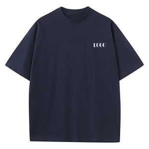 2024 camiseta de lujo Boxy Fit para hombre, logotipo de marca personalizado impreso, Color sólido, transpirable, OEM personalizado, de talla grande, camiseta de gran tamaño en blanco - Product Image 5