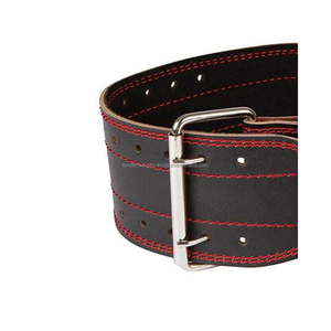 Genuine Cowhide Heavy Duty Breathable Weight Lifting Gym Belts with Custom <b>Back</b> <b>Support</b> Buckle for Men Training - Product Image 5