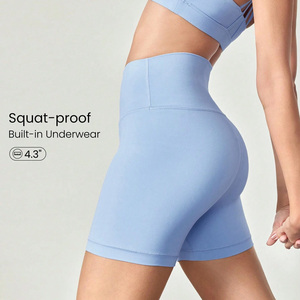 Pantalones cortos de yoga transpirables para mujer con tela elástica personalizable para ropa deportiva y regalos con técnica de diamantes de imitación - Product Image 2