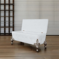 Tabouret de rangement en bois pouf de rangement en cuir synthétique boîte de couverture tuftée pour ensemble de chambre armoire à chaussures pour meubles de salon