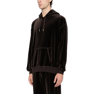 Nouveau modèle Sweats à capuche en velours surdimensionné pour homme 300 g/m² Pull léger anti-rides Sweats à capuche en velours uni pour adulte - Product Image 3