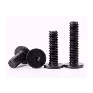 Tornillo de Cabeza Plana Ultra Baja de Acero Inoxidable 304 Negro con Hexágono Interno M2 M2.5 M3 M4 - Product Image 1