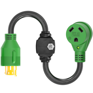Enchufe adaptador de disyuntor de generador 30AMP a 30AMP con luz indicadora Protector de sobrecarga RV - Product Image 2