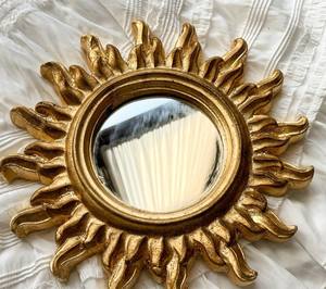 Espejo con marco florentino de madera dorada, estilo barroco rococó, relieve campestre, estilo shabby chic, vintage para pared - Product Image 4