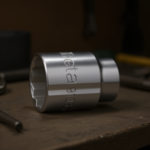 Chiavi a bussola poligonali cromate con attacco quadrato femmina da 3/8 di pollice - Product Image 3