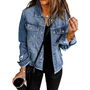 Veste en jean pour femme Pièce de base intemporelle pour une tenue décontractée donnant une inspiration élégante à tous les vêtements d'hiver WEAR quotidiens - Product Image 1