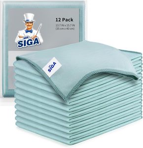 ผ้าไมโครไฟเบอร์ MR.SIGA สำหรับเช็ดกระจก แพ็ค 12 ผืน ขนาด 35 x 40 ซม. 13.7" x 15.7" - Product Image 6