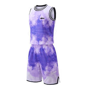 Short de basket-ball pour hommes, tissu en maille polyester respirant avec finition anti-transpiration, coupe ample, ensemble de maillots, couleurs de l'équipe disponibles - Product Image 3
