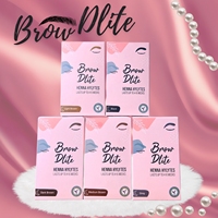 Poudre de henné teintée pour sourcils Browdlite, fabriquée en Inde, végane, couleur brun clair, imperméable, longue tenue, kit de maquillage, exportateur