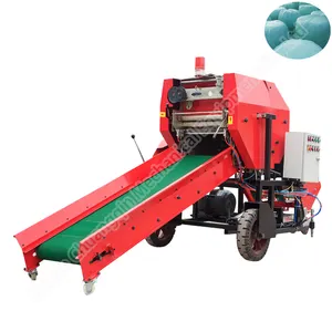 For compact tractor rolling machine hay straw square baler