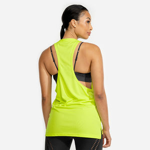 Débardeur de sport respirant à séchage rapide pour femme, avec découpes profondes aux bras, idéal pour l'entraînement et la superposition en salle de sport, fournisseur en gros OEM ODM - Product Image 4