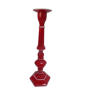 เชิงเทียนอลูมิเนียมสีขาว w/ ทองแดงโบราณแท่นวางเทียนสำหรับตกแต่งงานแต่งงานทำด้วยมือ - Product Image 4