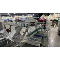 Machine d'emballage automatique sous film rétractable pour rouleaux de papier Maxi, pour le remplissage de boîtes, 380V/220V, à commande pneumatique