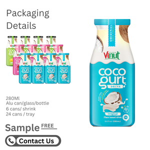 Private Label OEM - 280ml Cocogurt Original Water Glass Drink, No Sugar Low Fat, Manufacture Beverage From Vietnam, Free Sample - Product Image 5