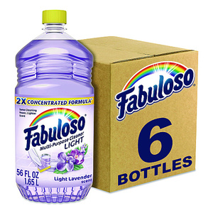 Fabuloso Multi-Use Cleaner & Deodorizer, <b>Light</b> Lavender Scent, 56 Fl Oz Bottle, 6-Pack Carton (61045945) - Product Image 1