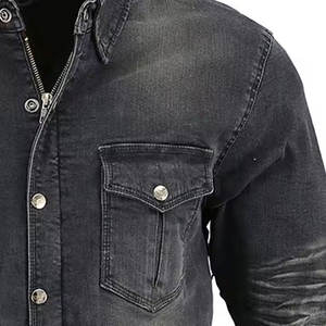 เสื้อเชิ้ตยีนส์ผู้ชายสไตล์ลำลอง ระบายอากาศได้ดี ผ้าฝ้าย 100% ทรงเข้ารูป คุณภาพสูง ดีไซน์ใหม่ สำหรับฤดูร้อน - Product Image 5