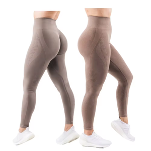 Haute élasticité loisirs sport taille haute bout à bout course Fitness Leggings taille haute Yoga pantalon Leggings pour femmes - Product Image 5