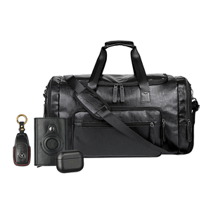 Sac de voyage en cuir PU personnalisé avec logo, sac en cuir pour homme, motif de voyage, multifonctionnel, sac de voyage d'affaires élégant - Product Image 1
